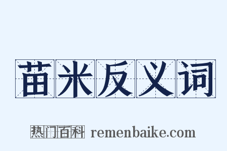 苗米反义词是什么意思的图片